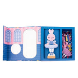 Ballet bunny magnetic dress up box set open view