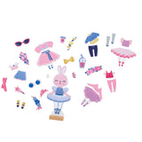 Ballet bunny magnetic dress up box set  magnetic pieces
