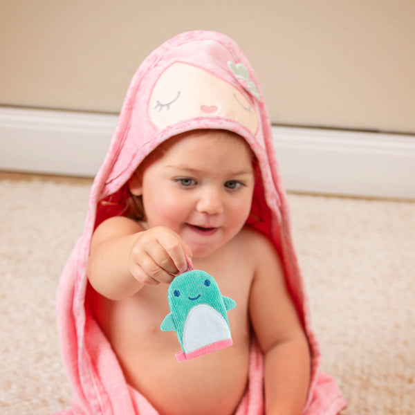 Bath Mitts With Finger Puppet