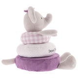 Elephant stacking and nesting plush toy side view