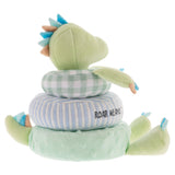 Dino stacking and nesting plush toy side view