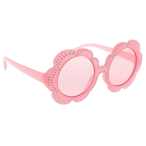Pink flower fashion sunglasses