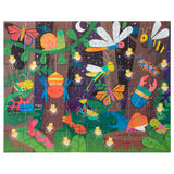 Forest bugs glow in the dark puzzle. 