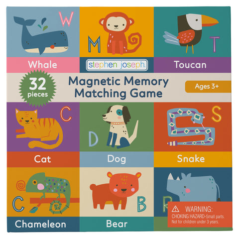 Animals magnetic memory matching game front view