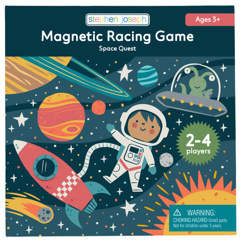 Space magnetic racing game front view