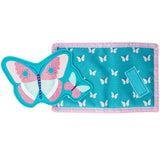 Butterfly floral wallet open front view