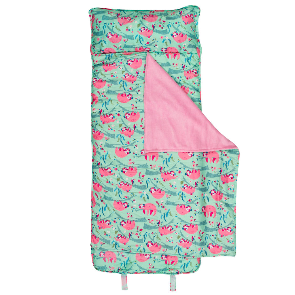 Sloth all over print nap mat assembled view.