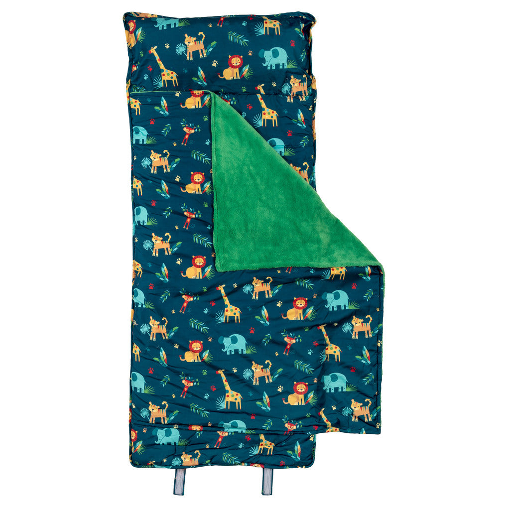 Zoo all over print nap mat assembled view. 