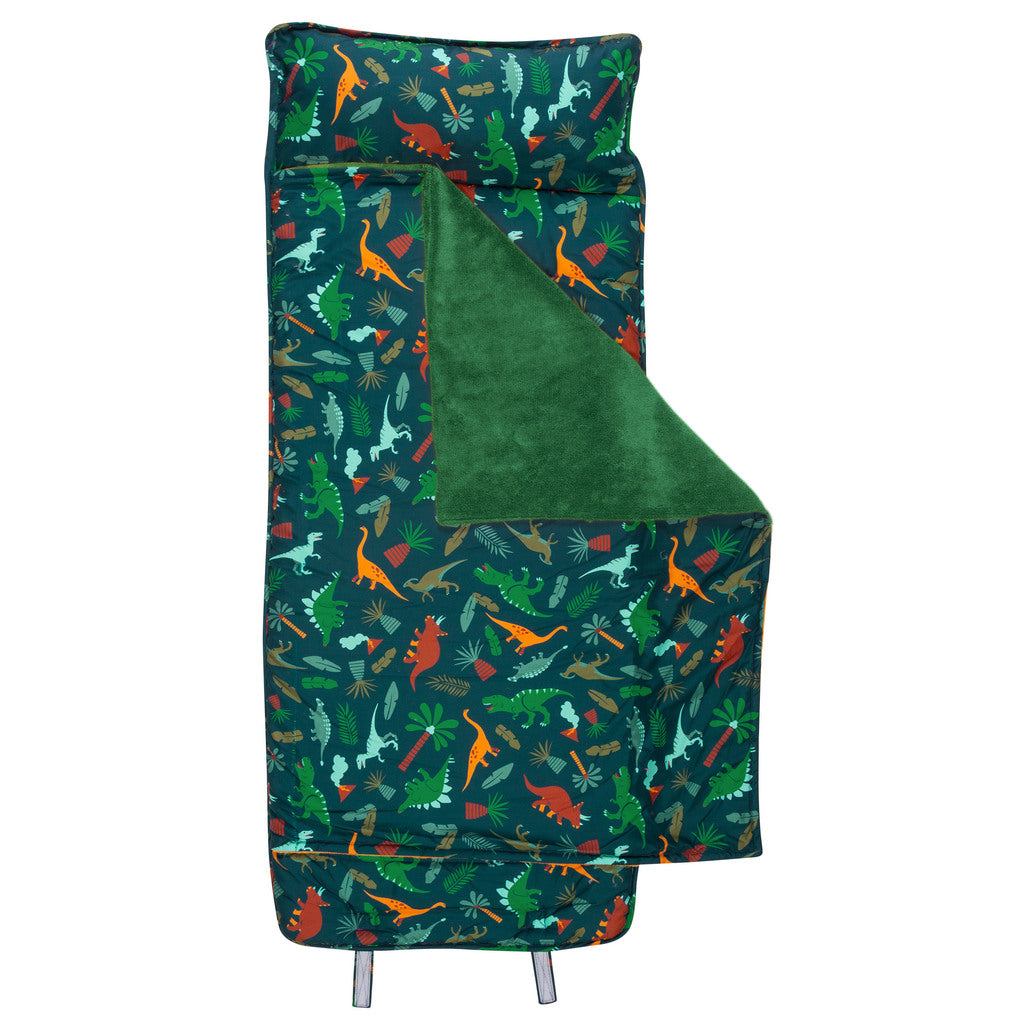 Dino all over print nap mat assembled view. 