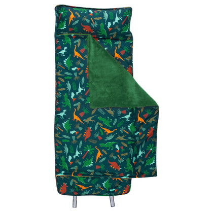 Dino all over print nap mat assembled view. 