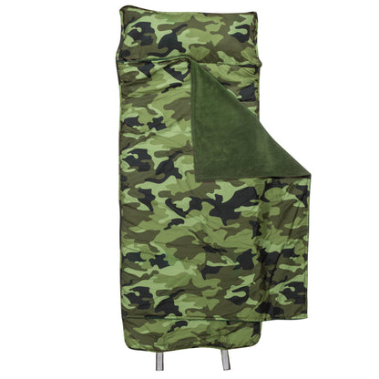 Camo all over print nap mat assembled view.
