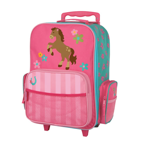 Girl horse classic rolling luggage front view
