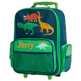 Dino classic rolling luggage personalization example