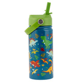 Dino insulated stainless steel water bottle with handle