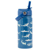 Shark insulated stainless steel water bottle with handle