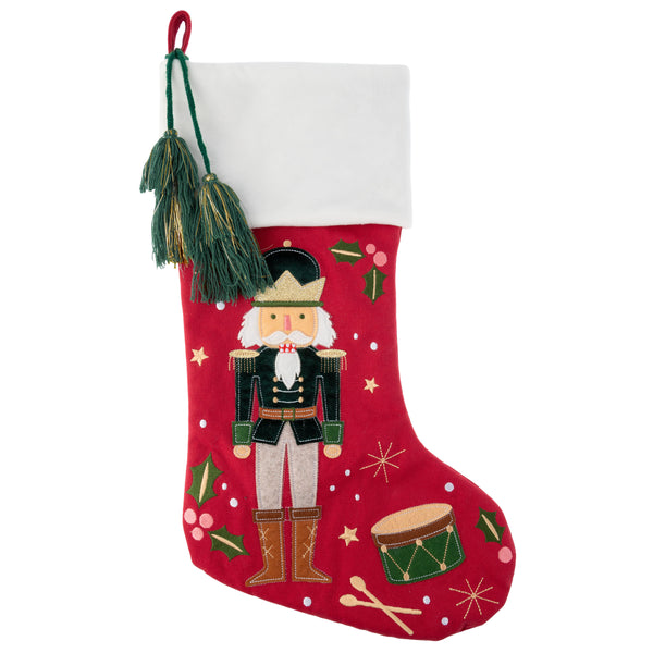 Nutcracker embroidered stocking