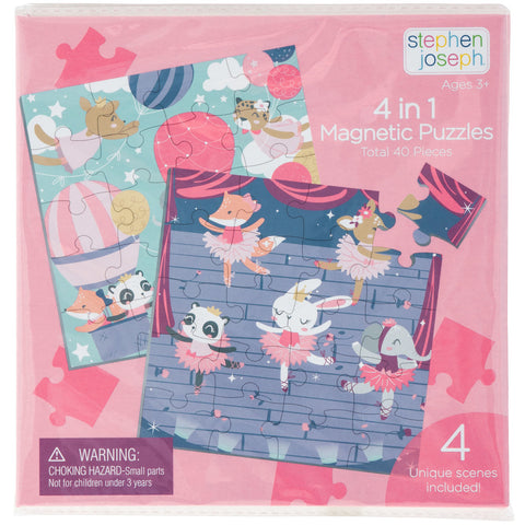 4 In 1 Magnetic Puzzle Book girl in packaging