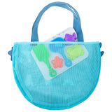 Sea monster beach tote back view.