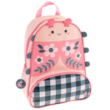 Pink ladybug sidekick backpack front view