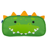Green dino pencil pouch front view