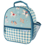 Western all over print lunchbox front view. 