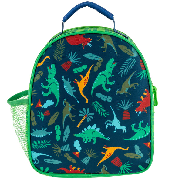 Dino all over print lunchboxes back view. 