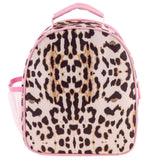 Leopard all over print lunchbox back view. 