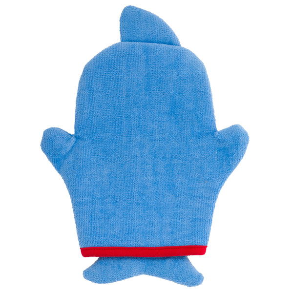 Back of Shark bath mitt
