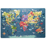 World floor puzzle assembled view