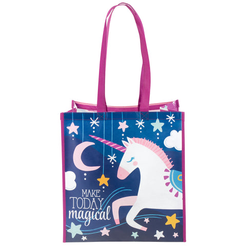 Unicorn large recycled gift bag front view