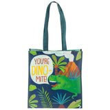 Dino large recycled gift bags front view