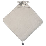 Puppy hooded bath towel for baby front view