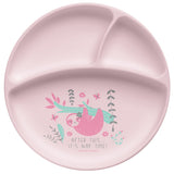Sloth suction cup silicone plate front view