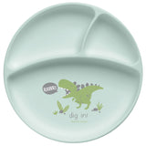 Dino suction cup silicone plate front view