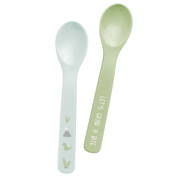 Dino silicone baby spoons