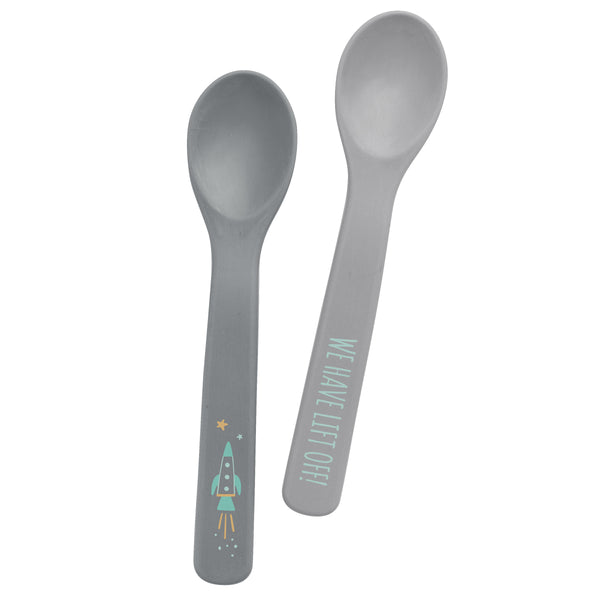 Space silicone baby spoons