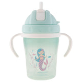Mermaid flip top sippy cup front view