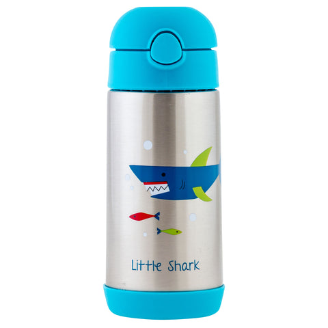 Shark double wall stainless steel bottle front view