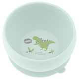 Dino silicone bowl front view