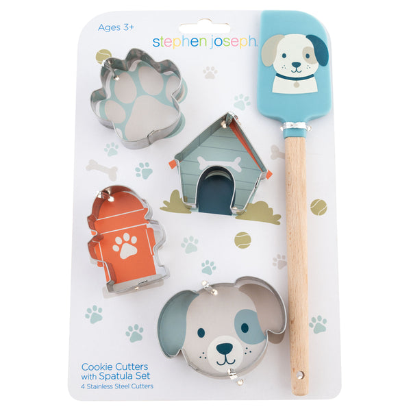 Puppy cookie cutter with spatula set