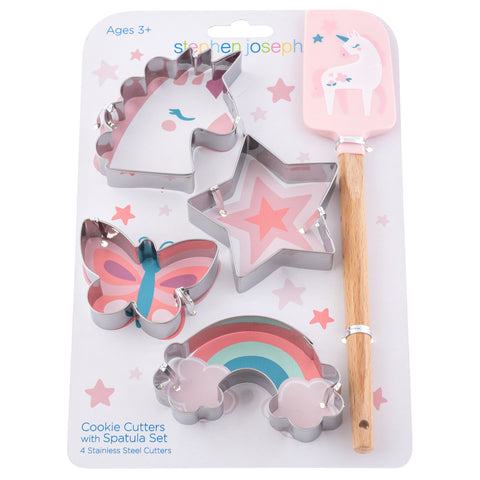 Unicorn cookie cutter with spatula set