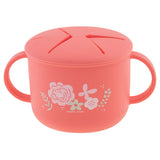Coral flower silicone snack cup front view