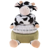 Cow stacking and nesting plush toy front view