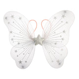 Silver star dress up wings front view