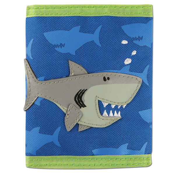 Grey shark wallet front view