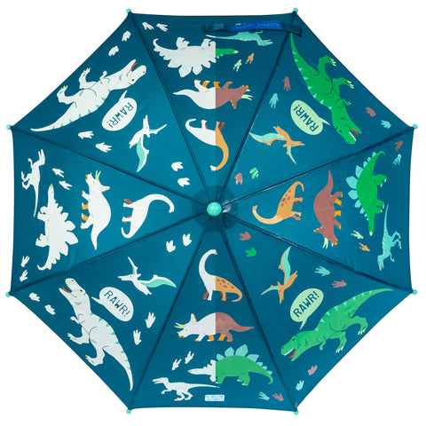 Dino color changing umbrella top view.