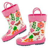 Butterfly garden rain boots