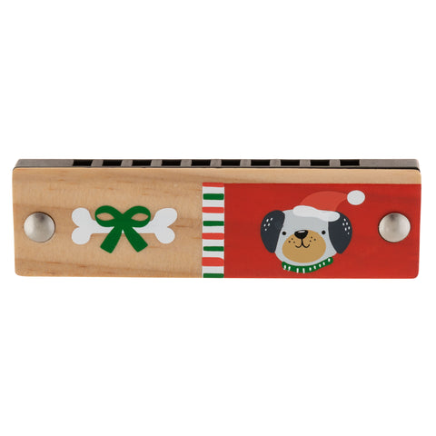 Dog holiday harmonica